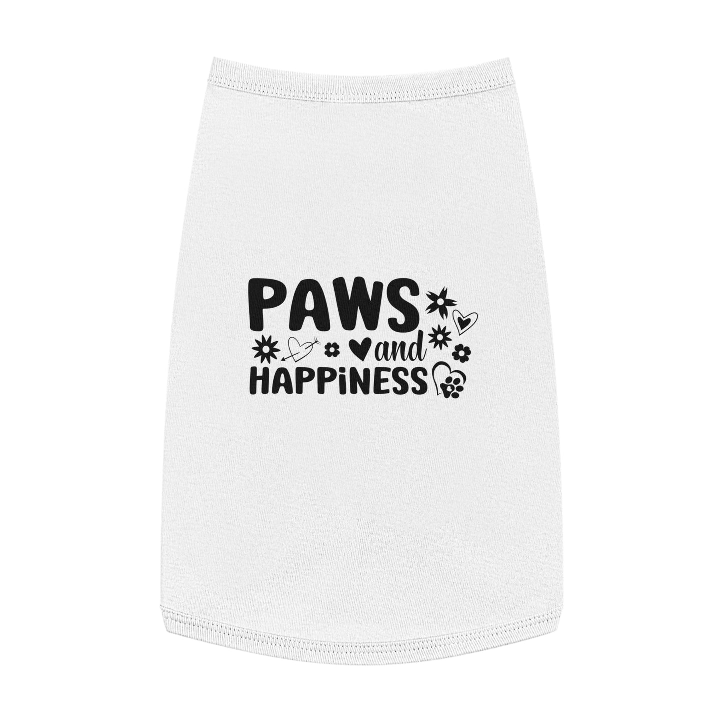 Cute Pet Tank Top Paws and Happiness