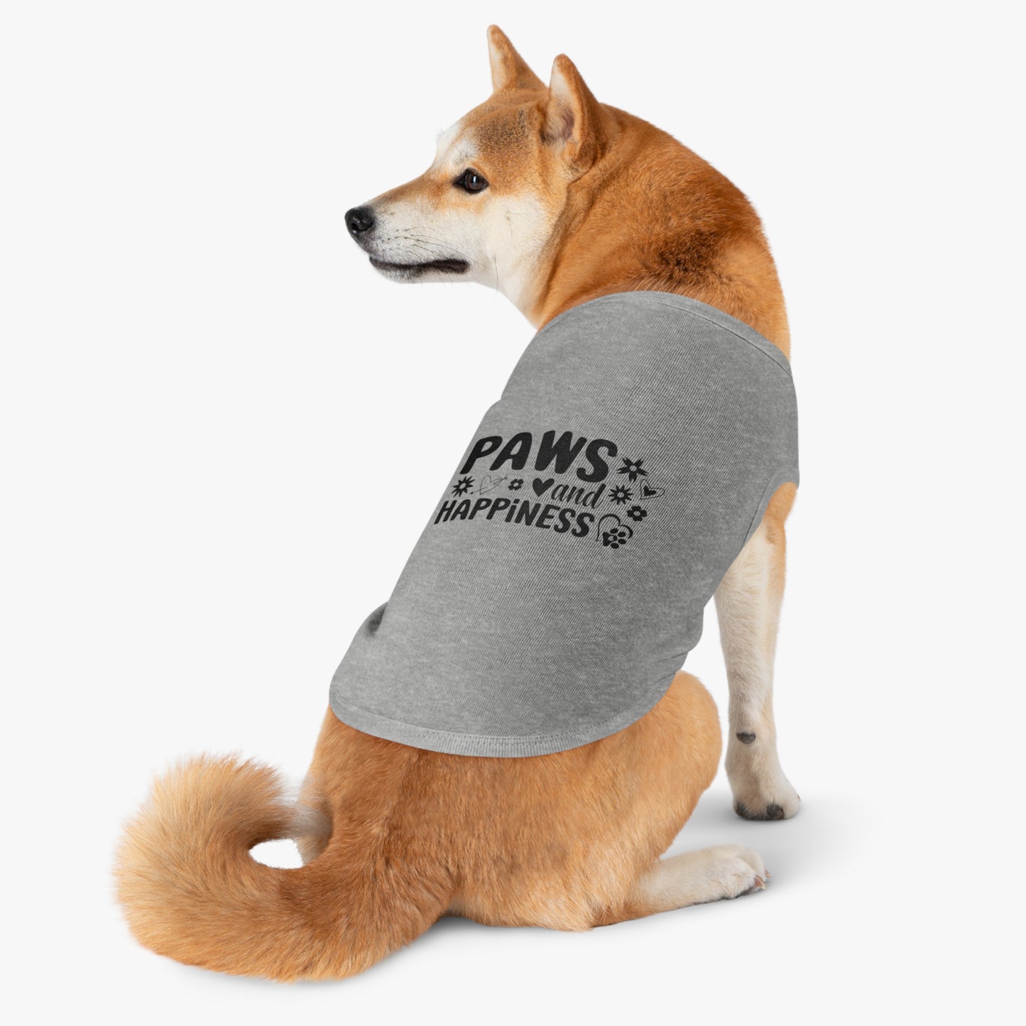 Cute Pet Tank Top Paws and Happiness