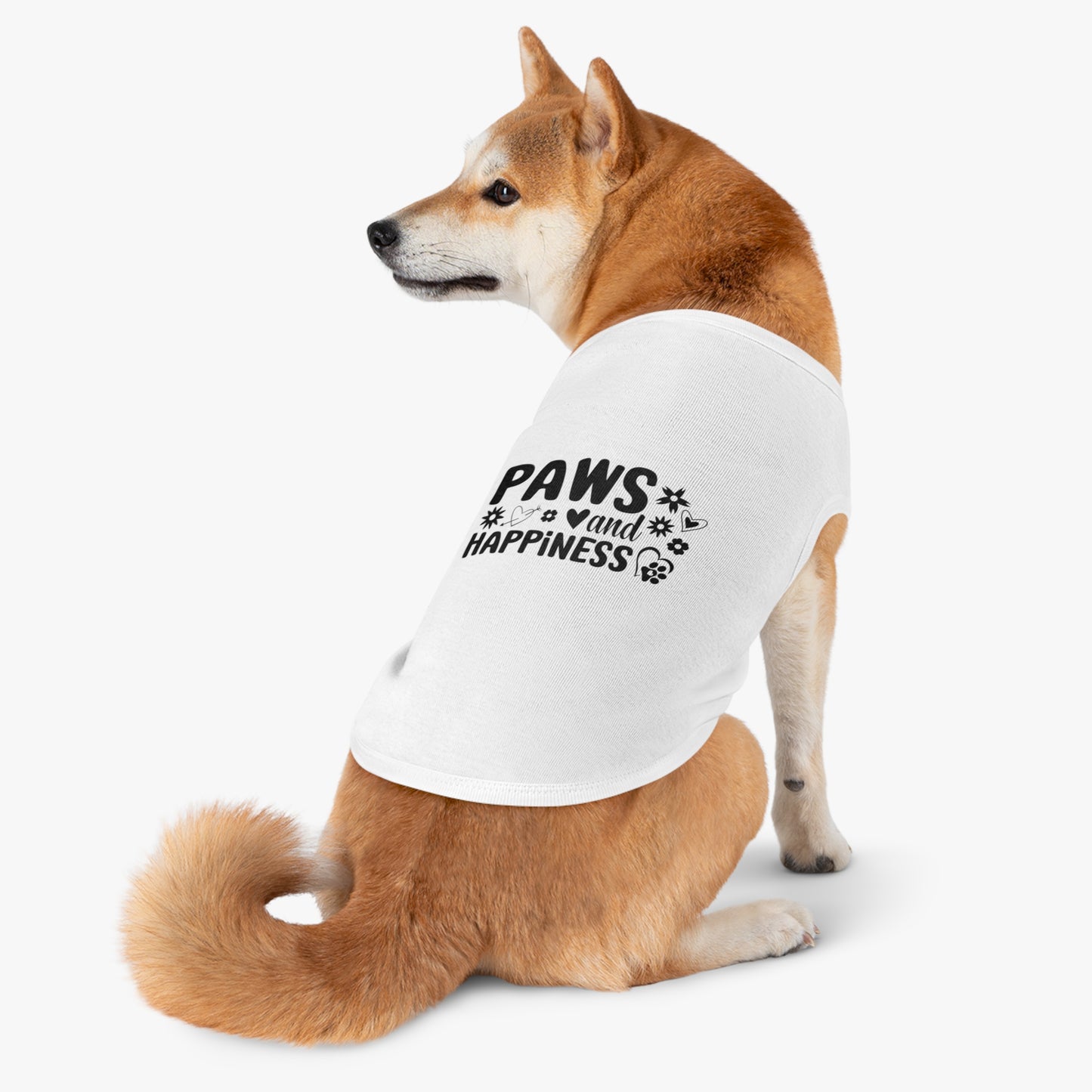 Cute Pet Tank Top Paws and Happiness