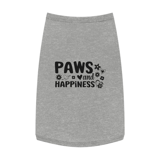 Cute Pet Tank Top Paws and Happiness