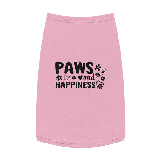 Cute Pet Tank Top Paws and Happiness
