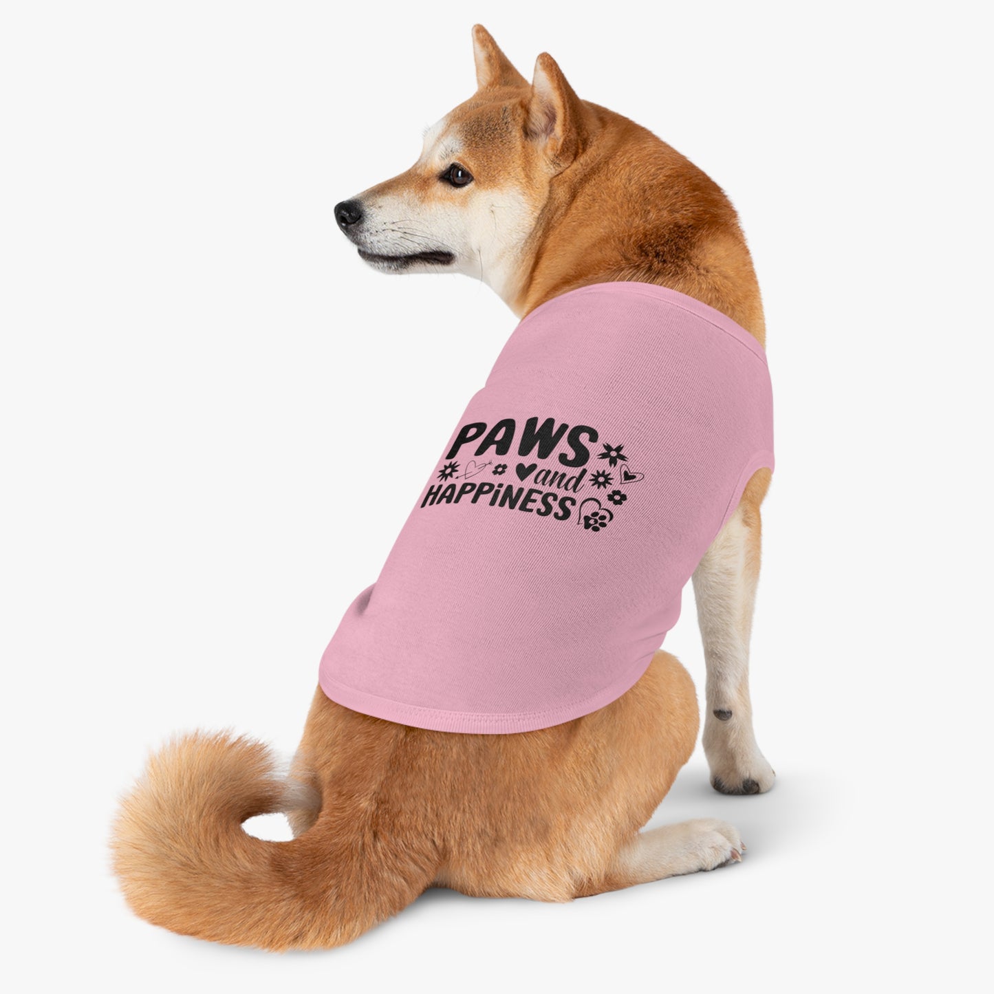 Cute Pet Tank Top Paws and Happiness